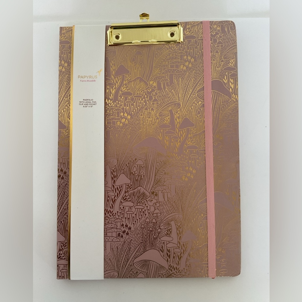 Papyrus NWT Clipboard PADFOLIO with Mushroom Design